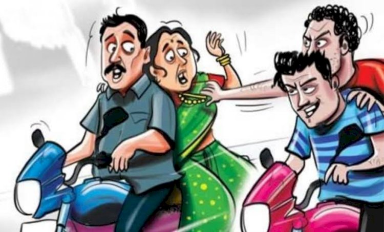 शिवप्रहार न्युज - श्रीरामपुरात नवऱ्याबरोबर गाडीवर चाललेल्या महिलेचे गंठण मारले...